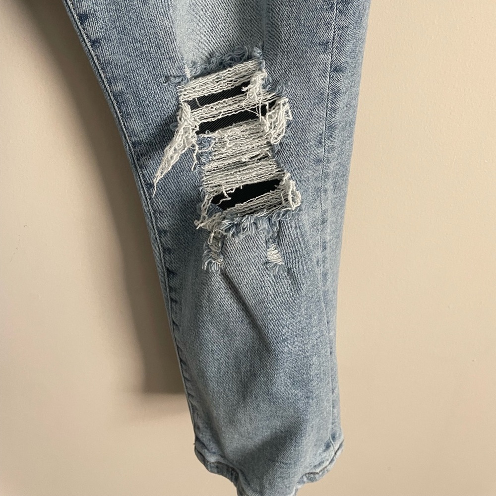 Dear John Denim Frankie Straight Leg Crop Super High Rise Distressed Jeans - Picture 4 of 9